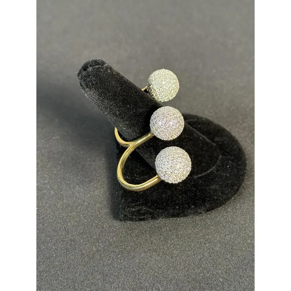 nOir JEWELRY CASSANDRA DOUBLE FINGER RING SIZE 8/7 NWT